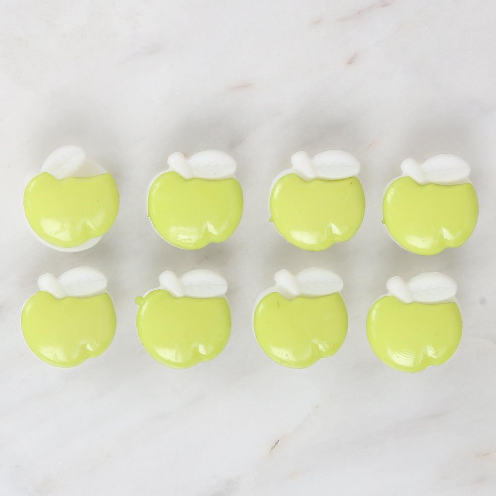 Loren Crafts 8-piece Green Apple Button - 3000