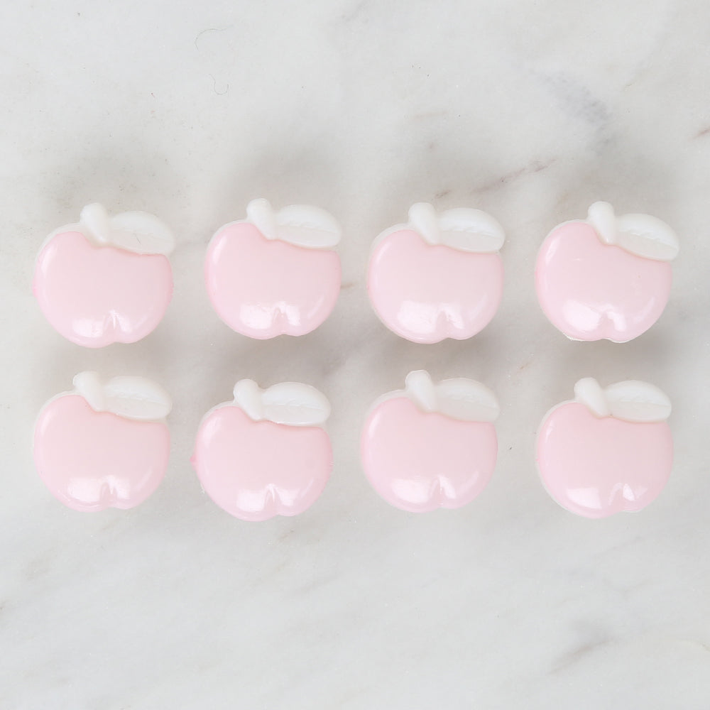 Loren Crafts 8-piece Pink Apple Button - 3002