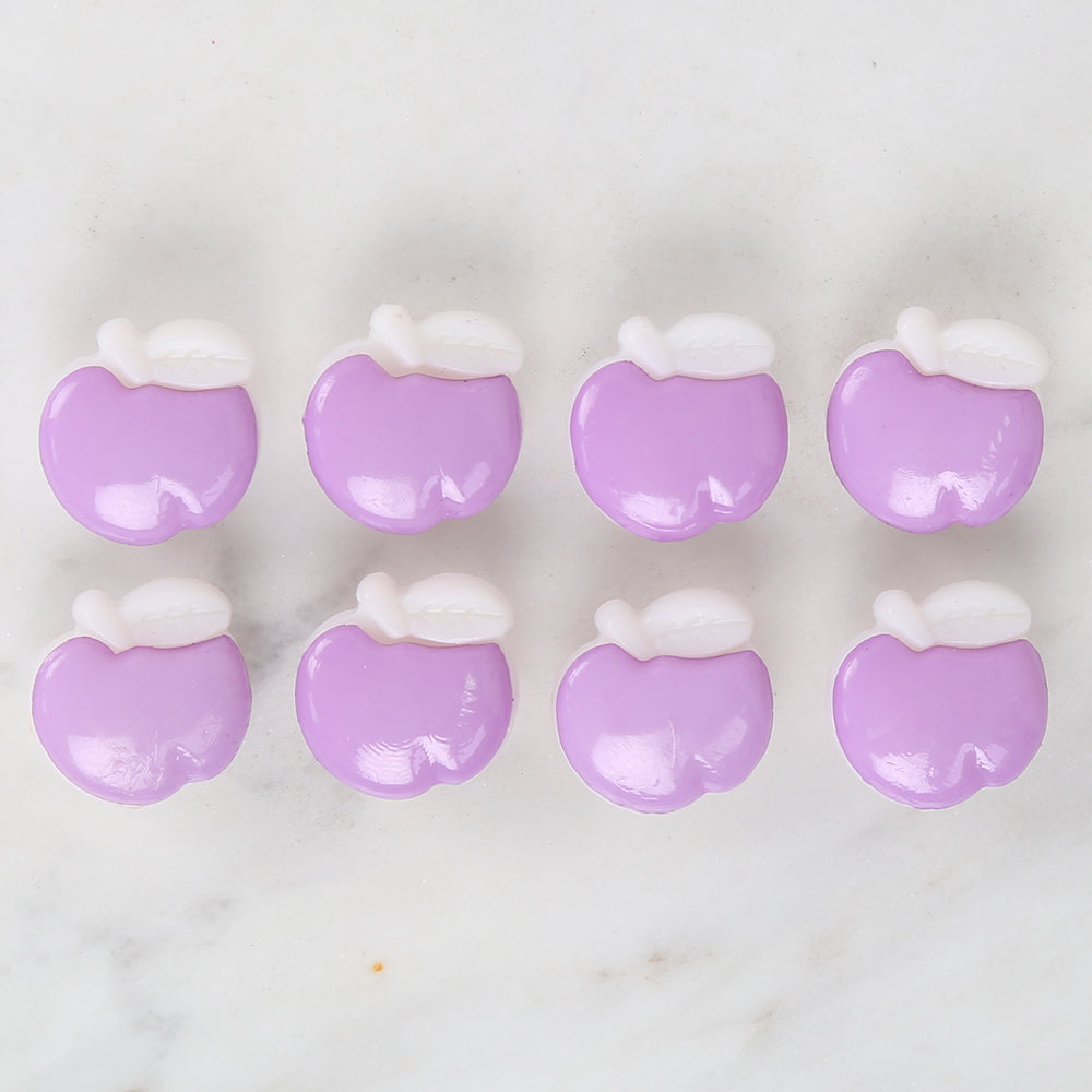 Loren Crafts 8-piece Purple Apple Button - 3003