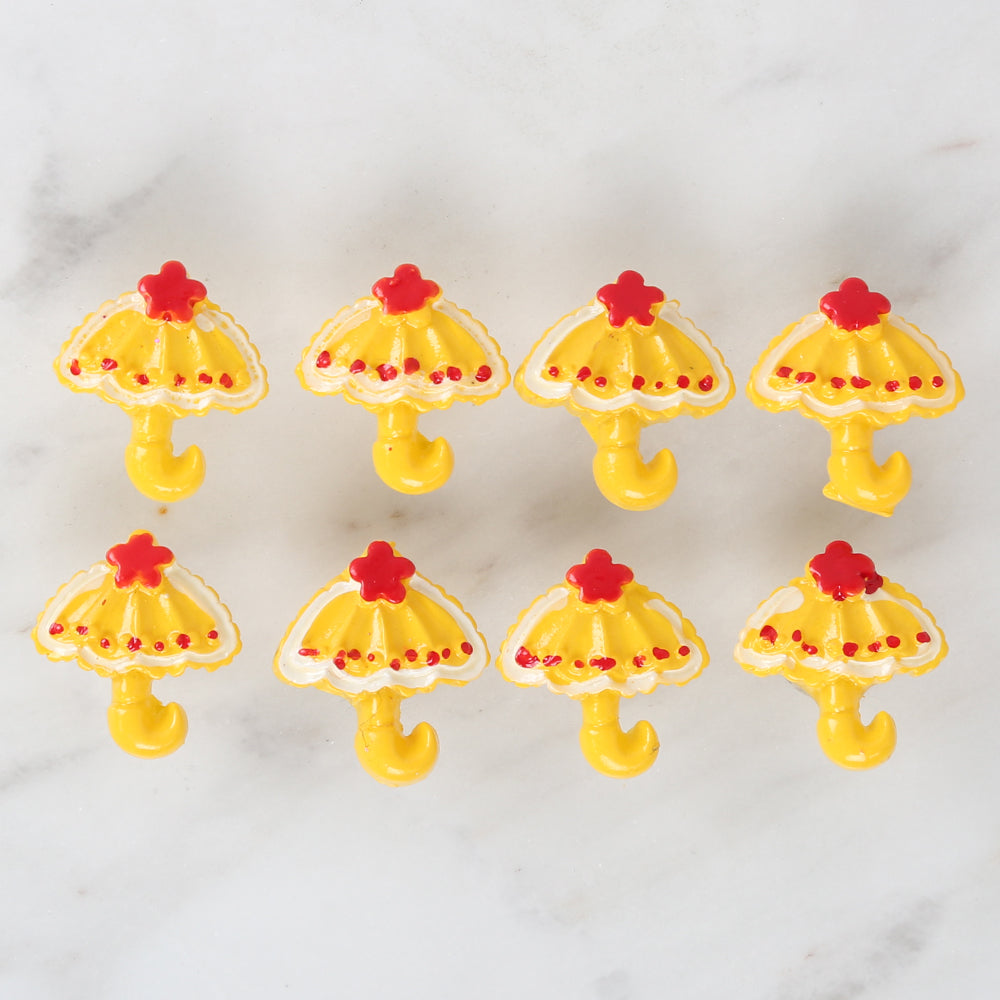 Loren Crafts 8-piece Yellow Umbrella Button - 3009