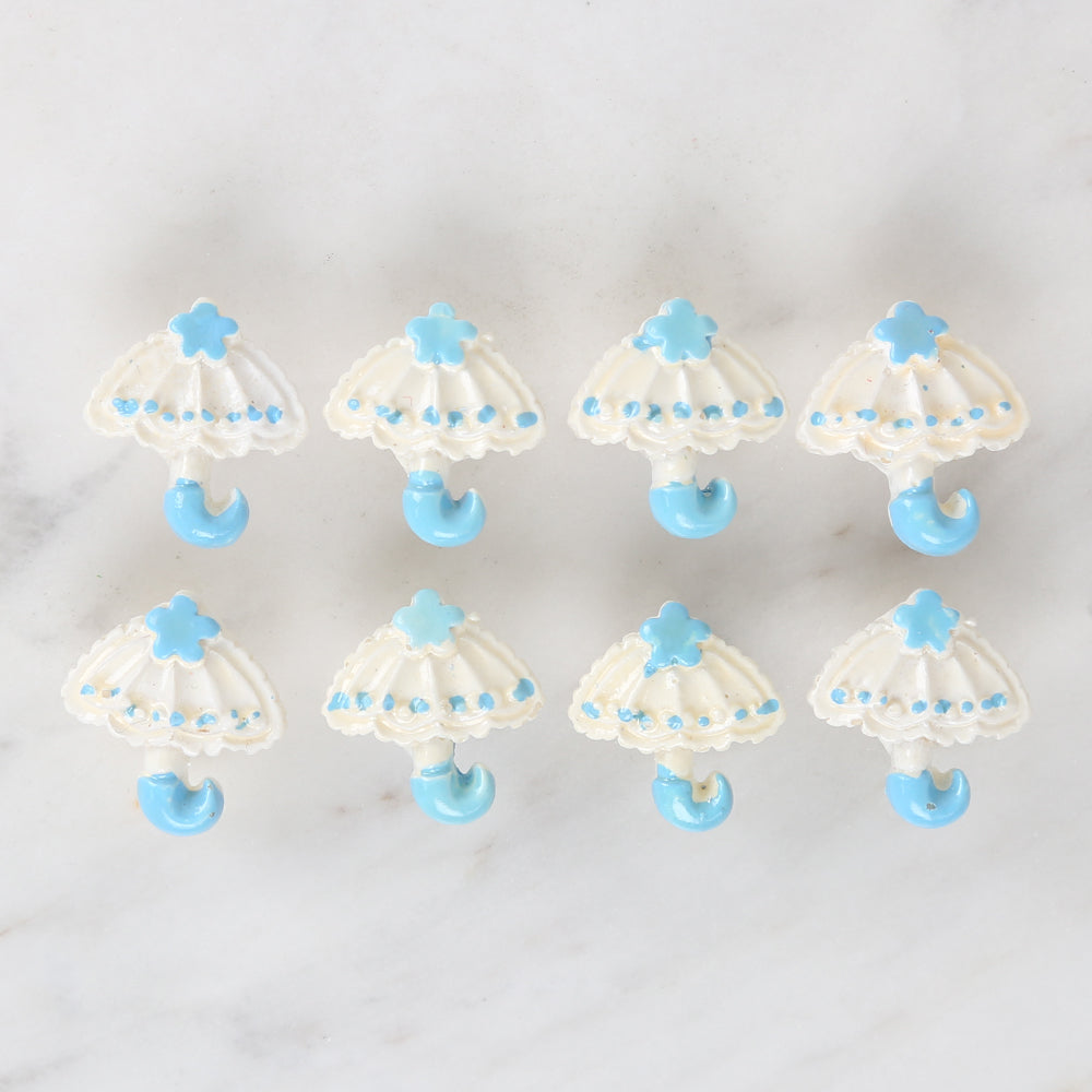 Loren Crafts 8-piece Blue Umbrella Button - 3012