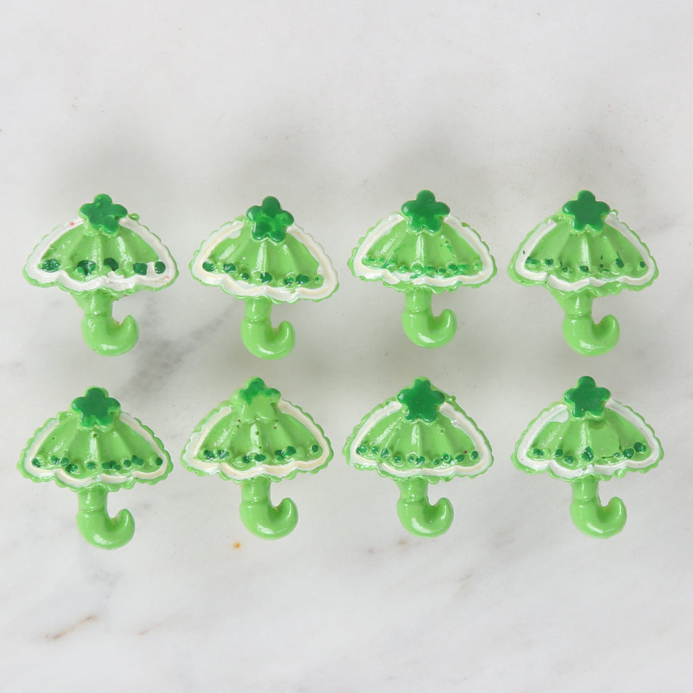 Loren Crafts 8-piece Green Umbrella Button - 3013