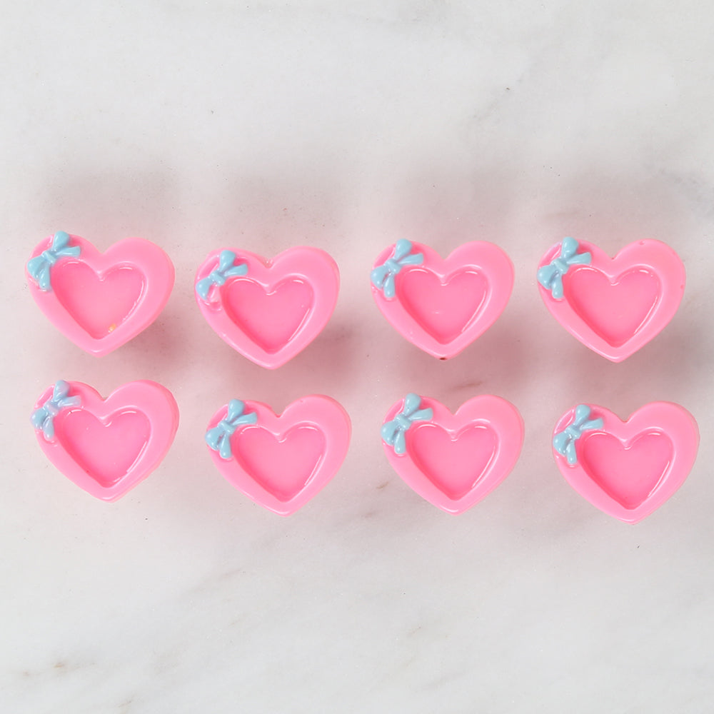 Loren Crafts 8-piece Pink Heart Button - 3016