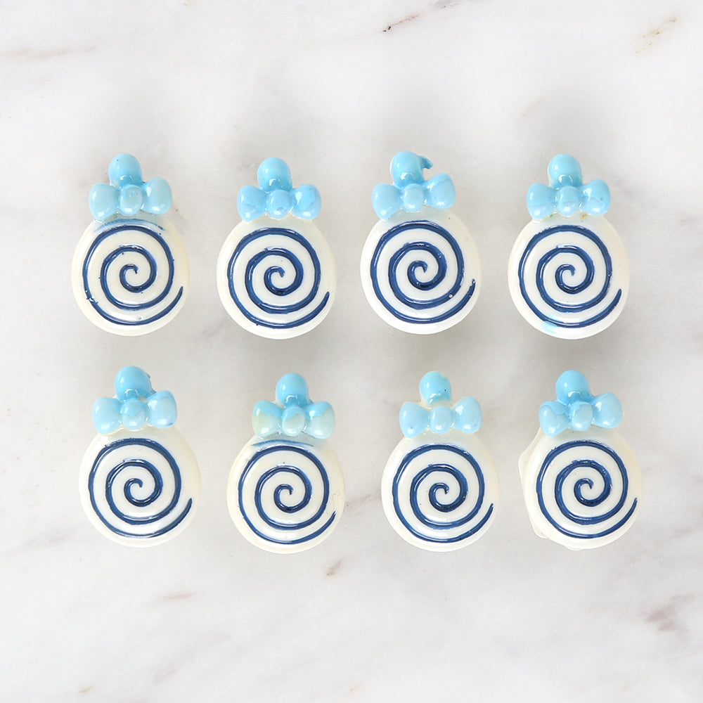 Loren Crafts 8-piece Blue Sugar Button - 3026