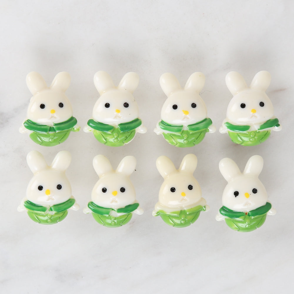 Loren Crafts 8-piece Green Rabbit Button - 3031