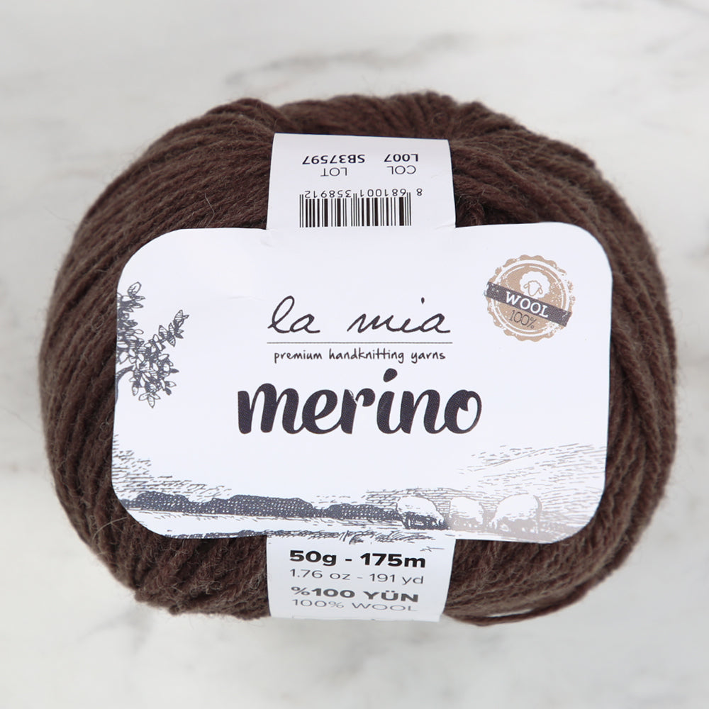 La Mia Merino Yarn, Brown- L007