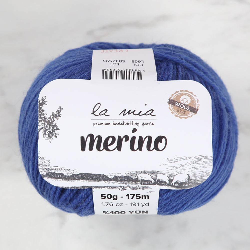 La Mia Merino Yarn, Blue - L605