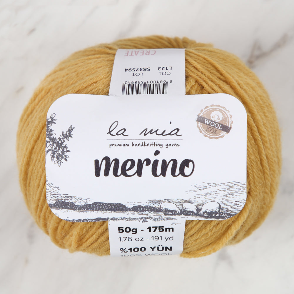 La Mia Merino Yarn, Mustard - L123