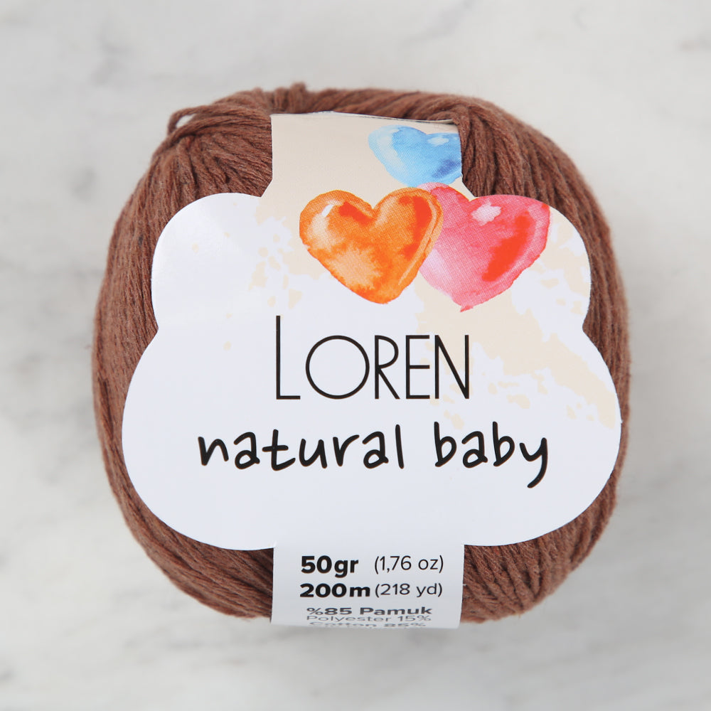 Loren Natural Baby Yarn, Cinnamon - R072