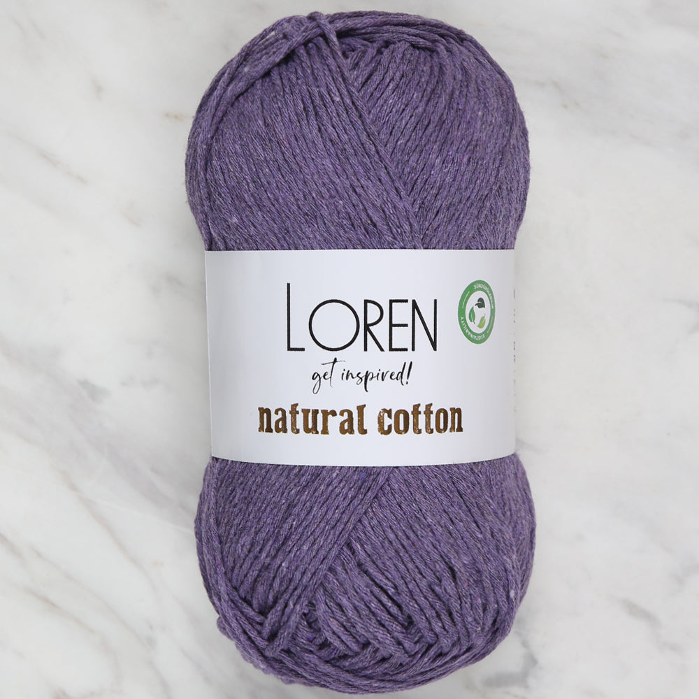 Loren Natural Cotton Yarn,Purple - R093