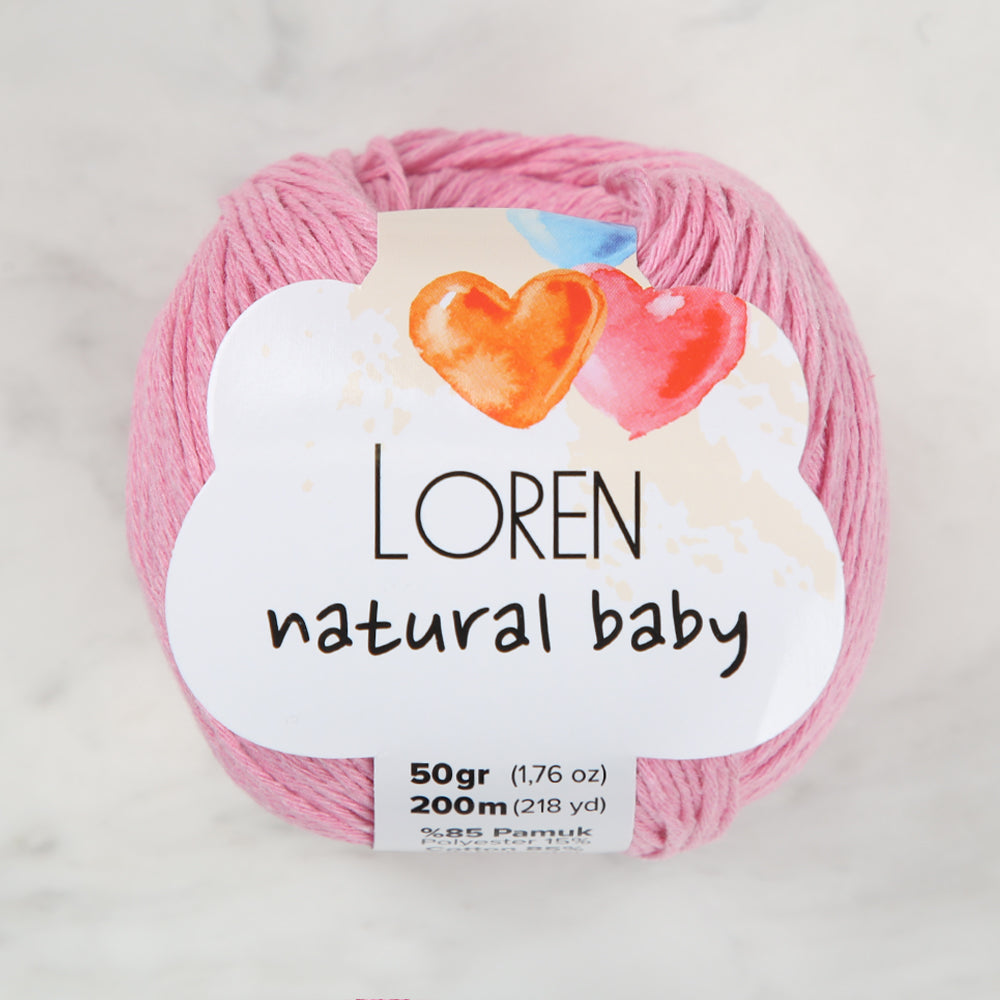 Loren Natural Baby Yarn, Pink - R100