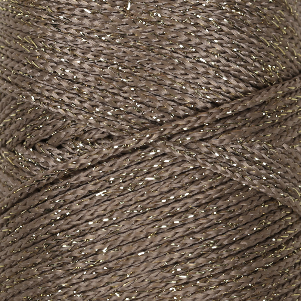 Loren Macrame Sparkle Hand Knitting Yarn, Glitter Beige - RM239