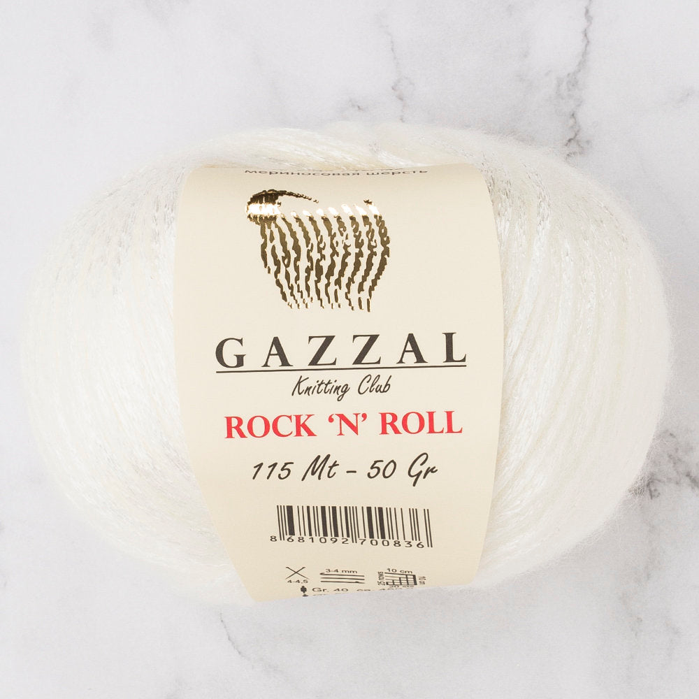 Gazzal Rock'N'Roll Yarn, Cream - 13733