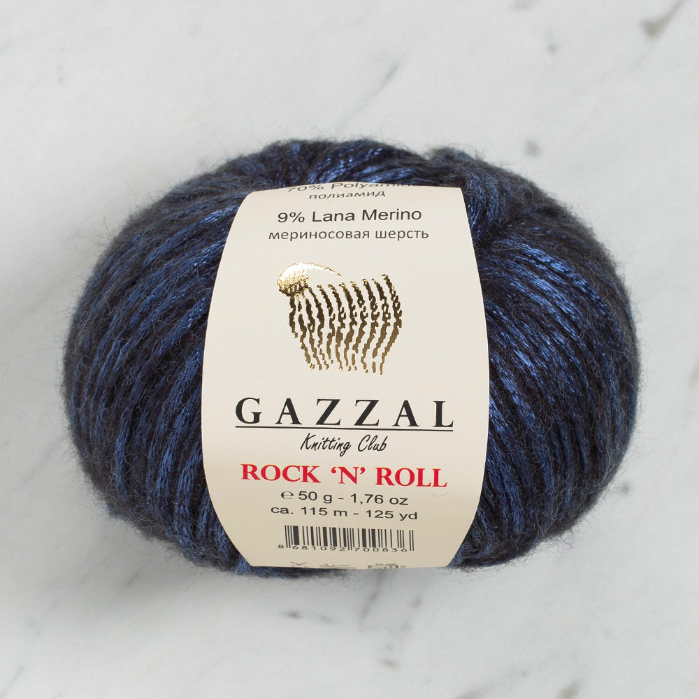 Gazzal Rock'N'Roll Yarn, Navy Blue- 13192