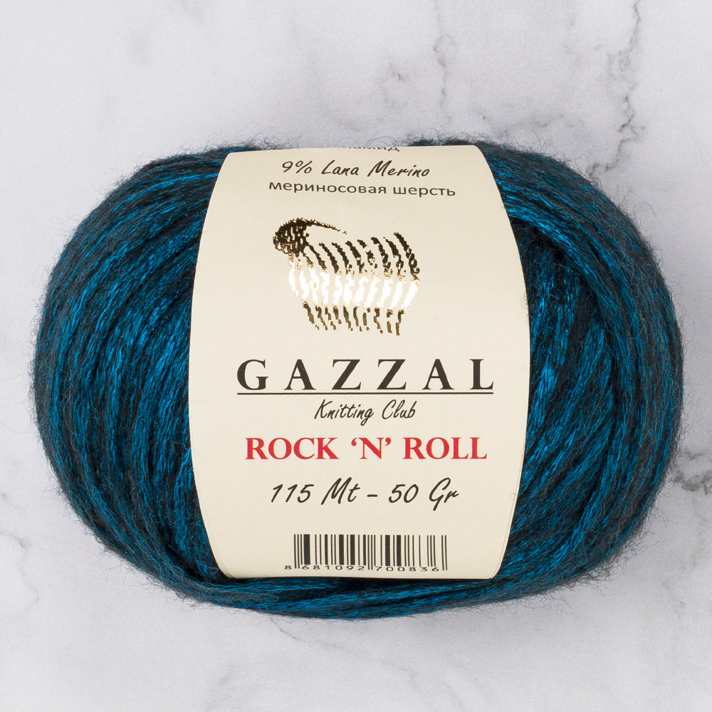 Gazzal Rock'N'Roll Yarn, Petrol Blue - 13185