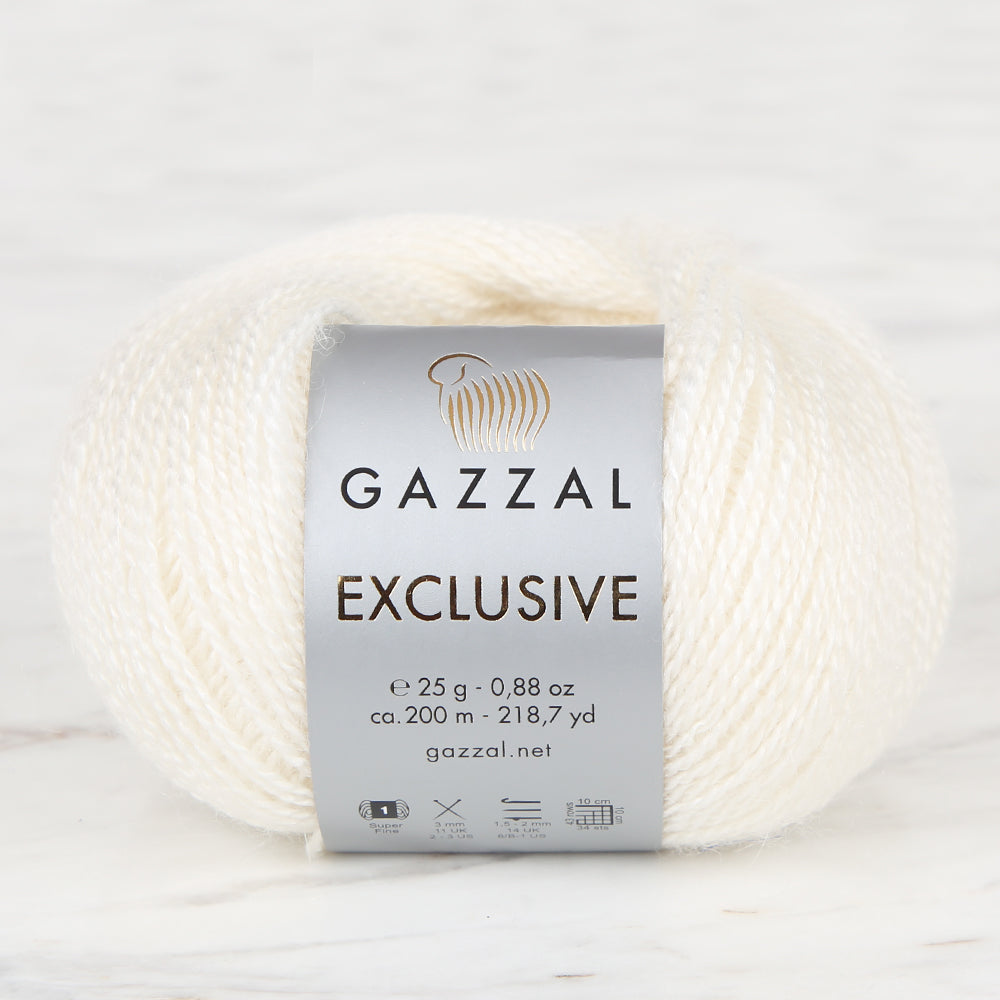 Gazzal Exclusive Hand Knitting Yarn, Cream - 9909