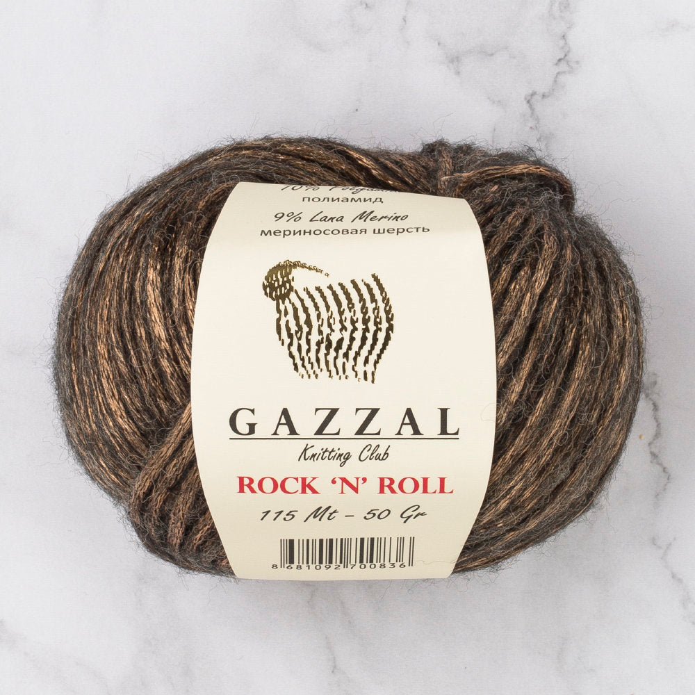 Gazzal Rock'N'Roll Yarn, Brown - 13181