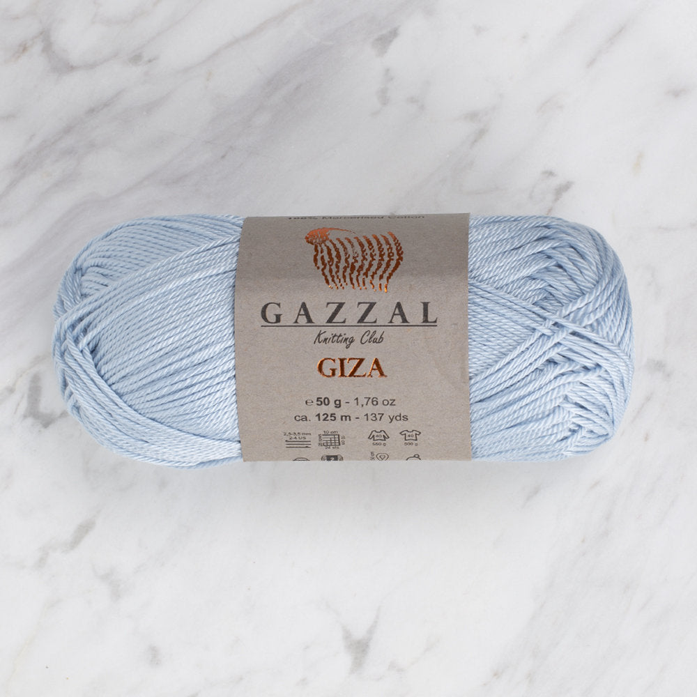 Gazzal Giza Yarn, Light Blue - 2474