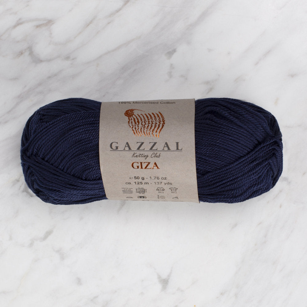 Gazzal Giza Yarn, Navy - 2476