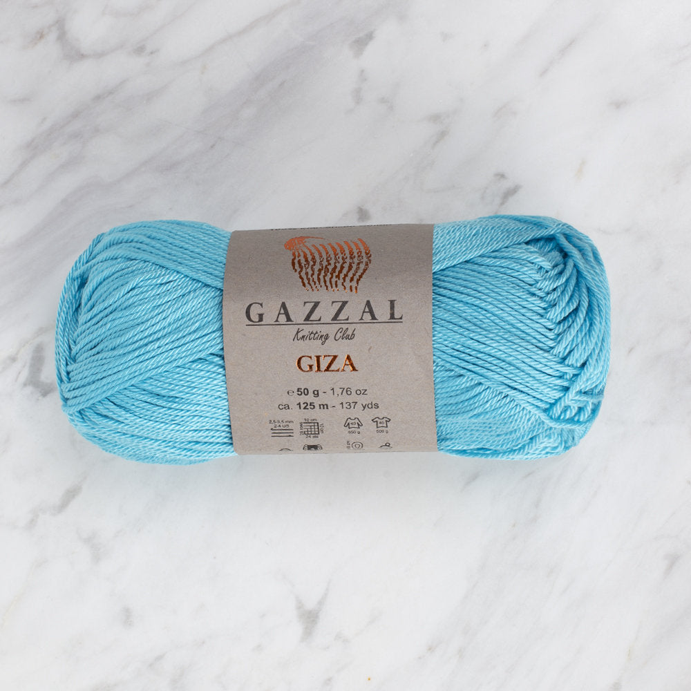 Gazzal Giza Yarn, Turquoise - 2480