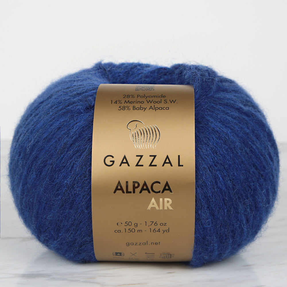 Gazzal Alpaca Air Knitting Yarn, Blue - C:108