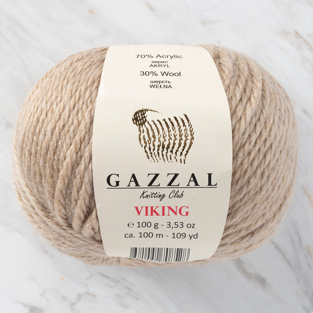 Gazzal Viking Yarn, Beige - C4008