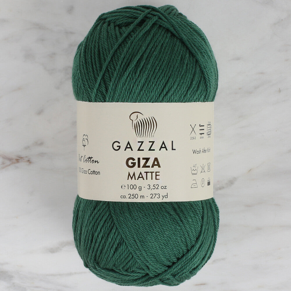 Gazzal Giza Matte Yarn, Dark Green - 5561