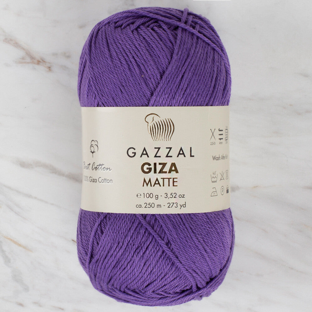 Gazzal Giza Matte Yarn, Purple - 5568