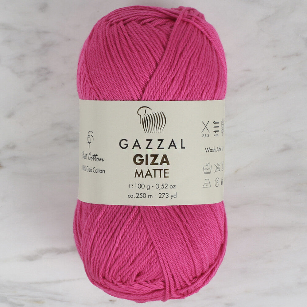 Gazzal Giza Matte Yarn, Fuchsia - 5569