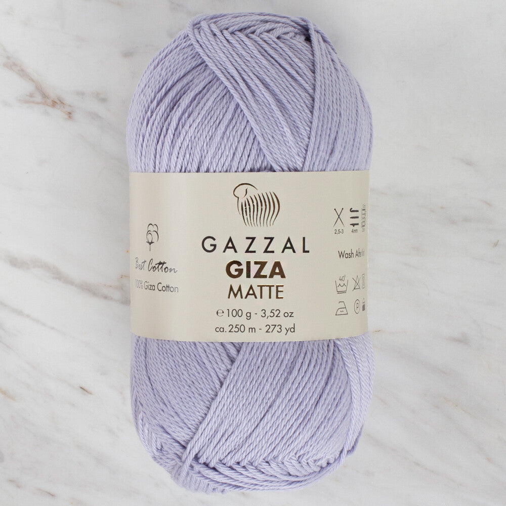 Gazzal Giza Matte Yarn, Light Lilac - 5571