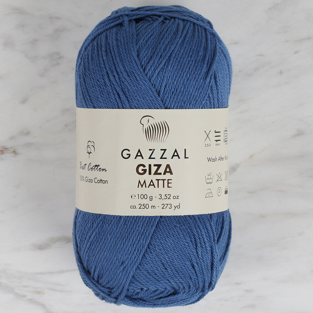 Gazzal Giza Matte Yarn, Dark Blue - 5575