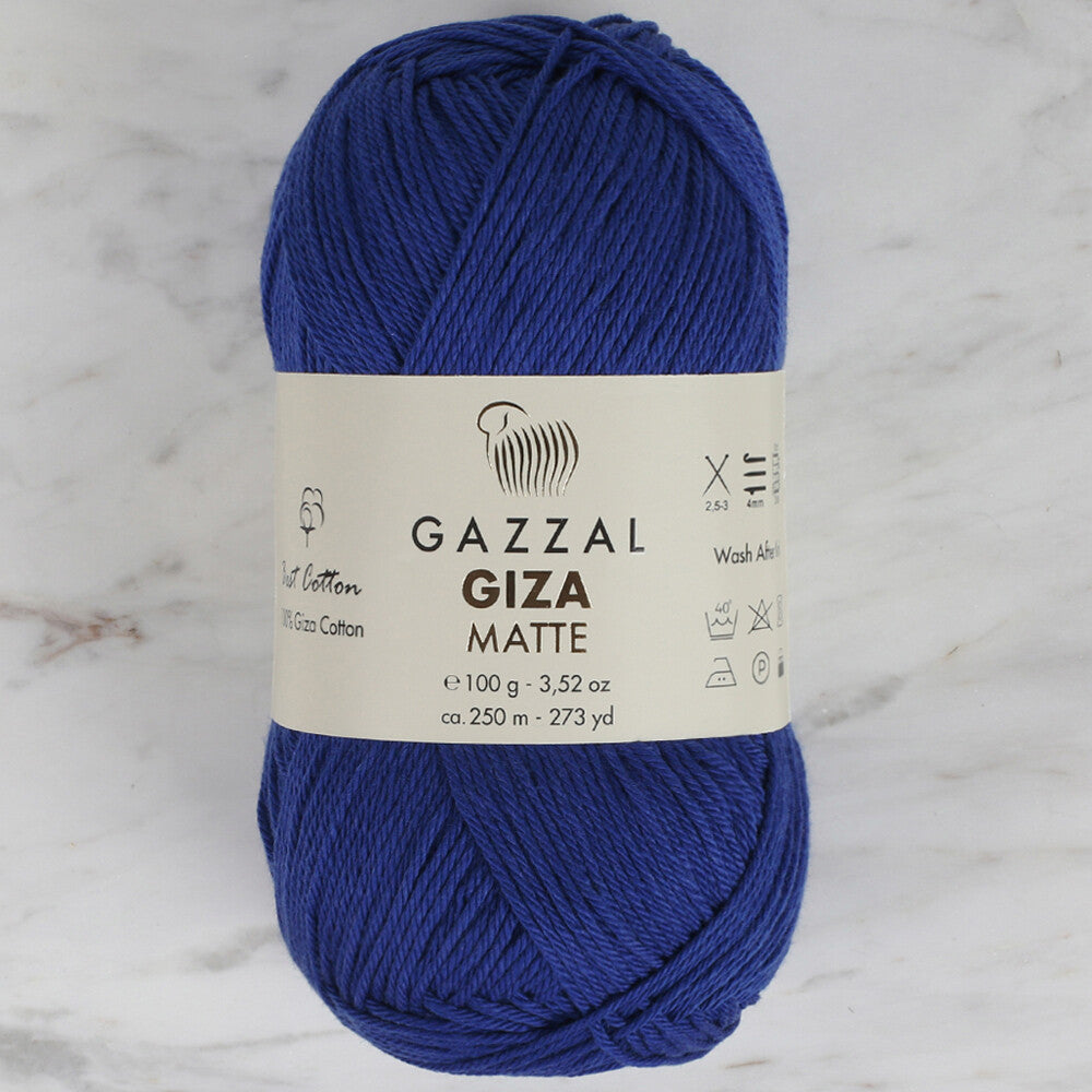 Gazzal Giza Matte Yarn, Indigo Blue - 5578