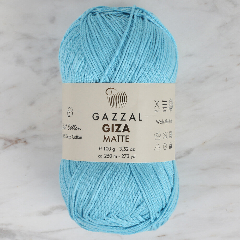 Gazzal Giza Matte Yarn, Cyan - 5580