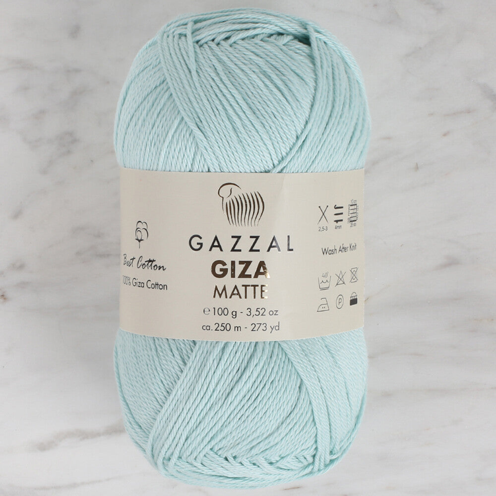 Gazzal Giza Matte Yarn, Light Green - 5582