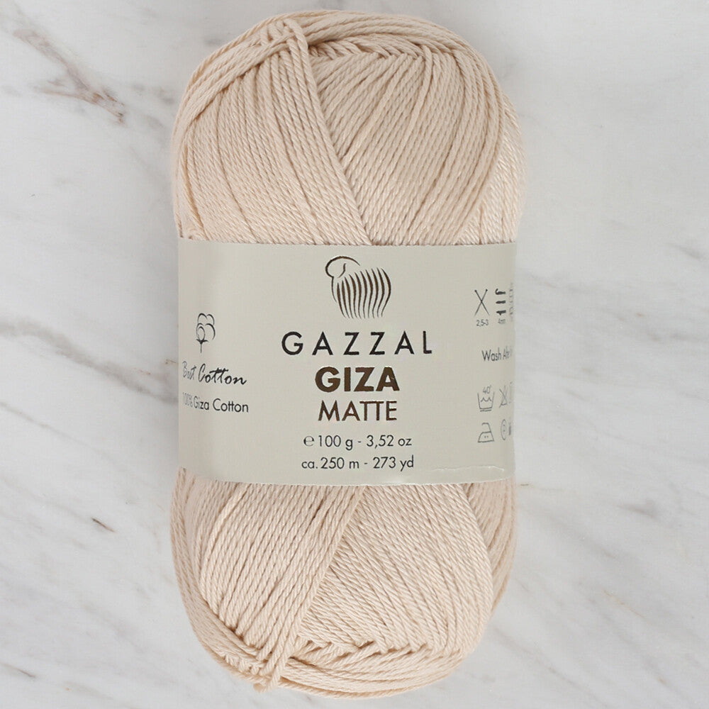 Gazzal Giza Matte Yarn, Ecru - 5589