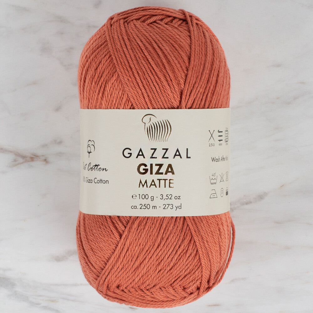 Gazzal Giza Matte Yarn, Brick - 5590