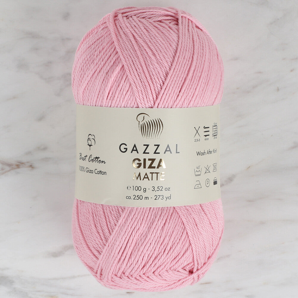 Gazzal Giza Matte Yarn, Pink - 5596