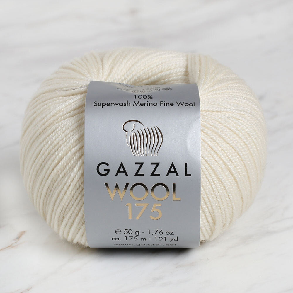 Gazzal Wool 175 50 Gr Yarn, Cream - 300