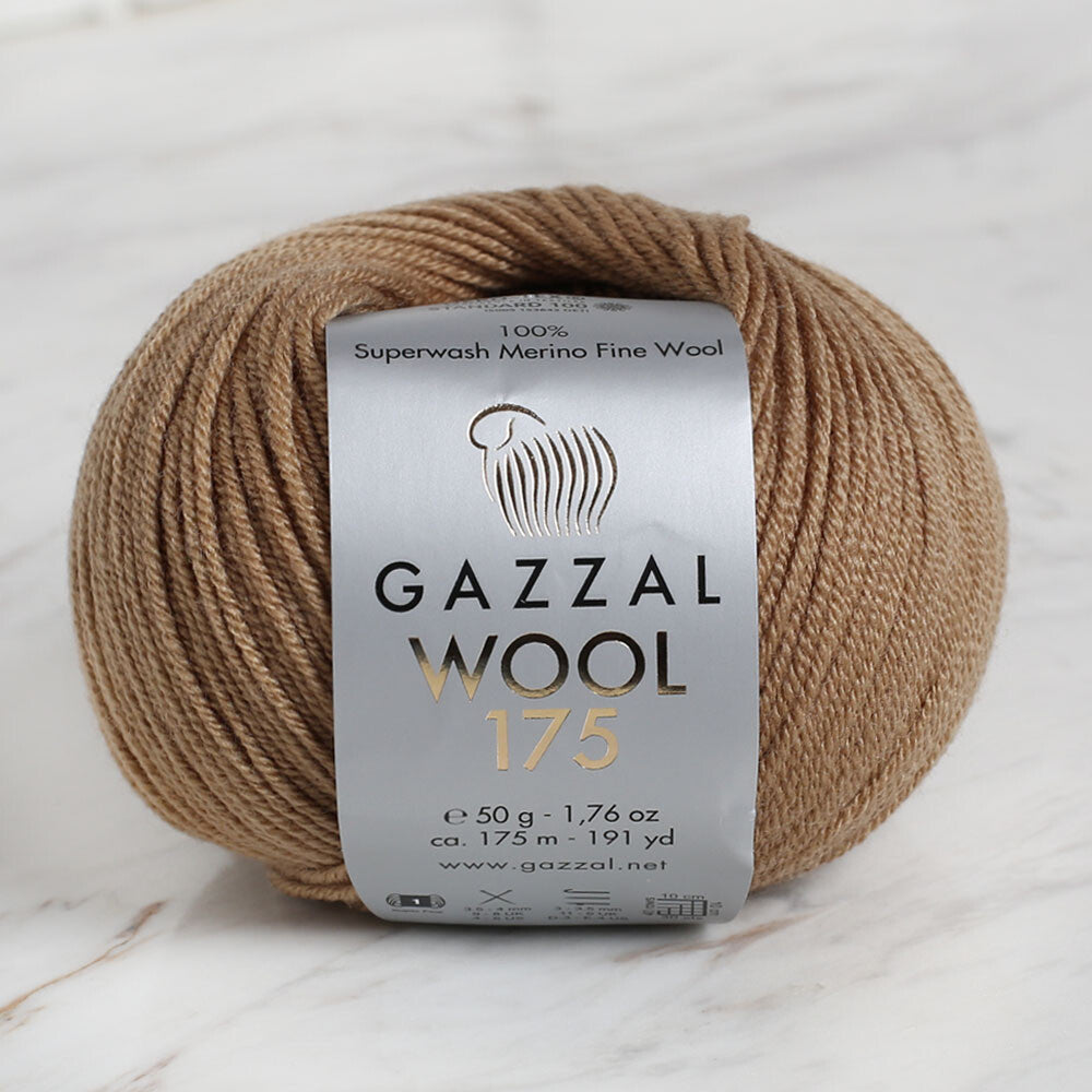 Gazzal Wool 175 50 Gr Yarn, Khaki - 308