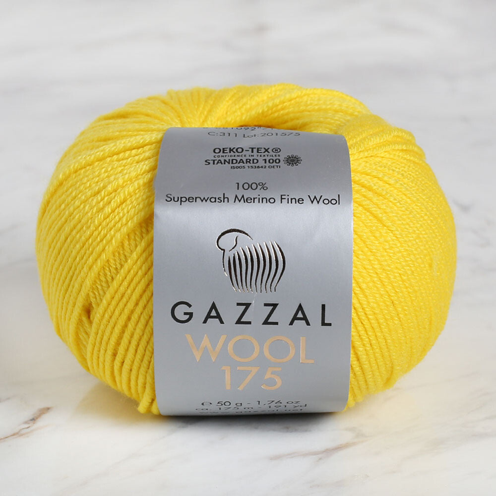 Gazzal Wool 175 50 Gr Yarn, Yellow - 311