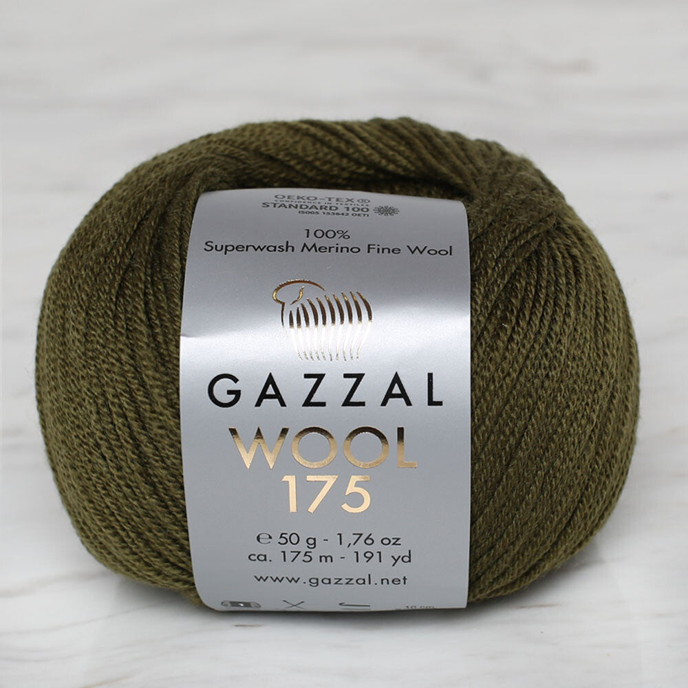 Gazzal Wool 175 50 Gr Yarn, Navy Green - 317