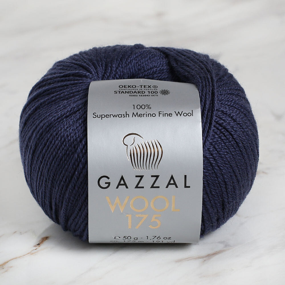 Gazzal Wool 175 50 Gr Yarn, Navy Blue - 326