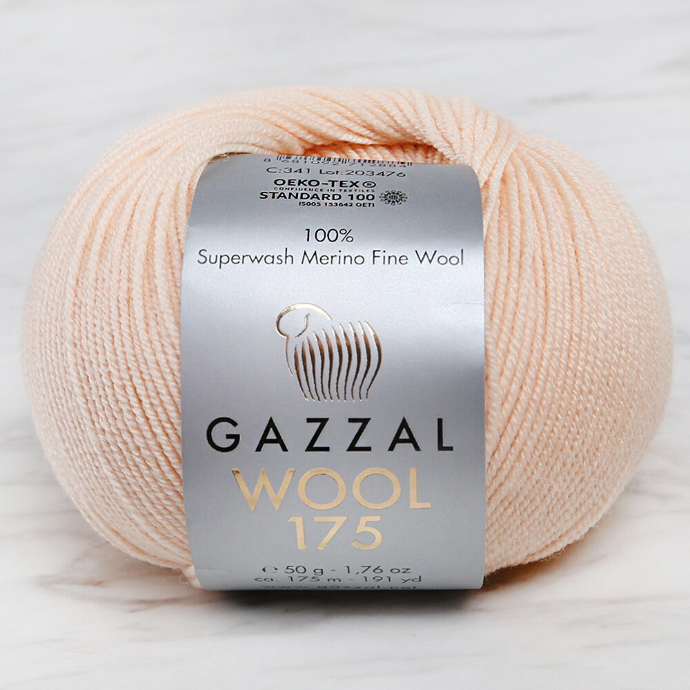 Gazzal Wool 175 50 Gr Yarn, Powder - 341