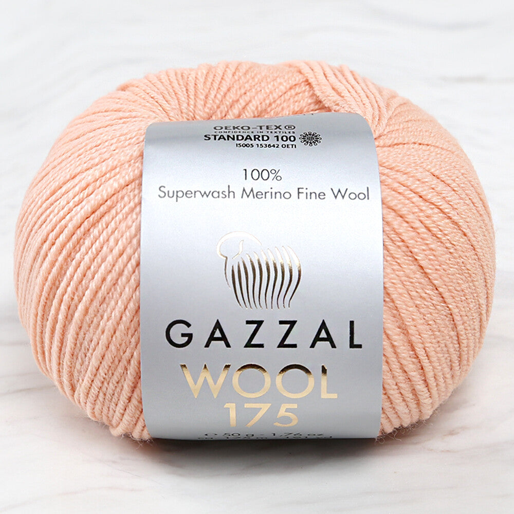 Gazzal Wool 175 50 Gr Yarn, Salmon - 347