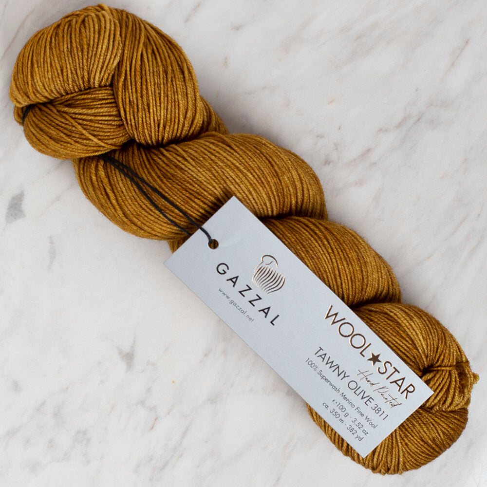 Gazzal Wool Star Yarn, Mustard - 3811