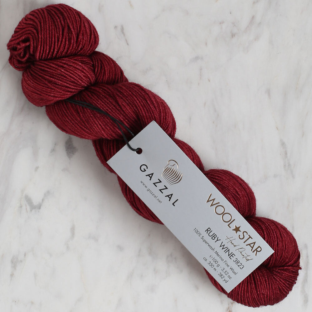 Gazzal Wool Star Yarn, Claret - 3823