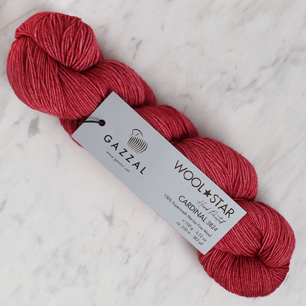 Gazzal Wool Star Yarn, Dusty Rose - 3824