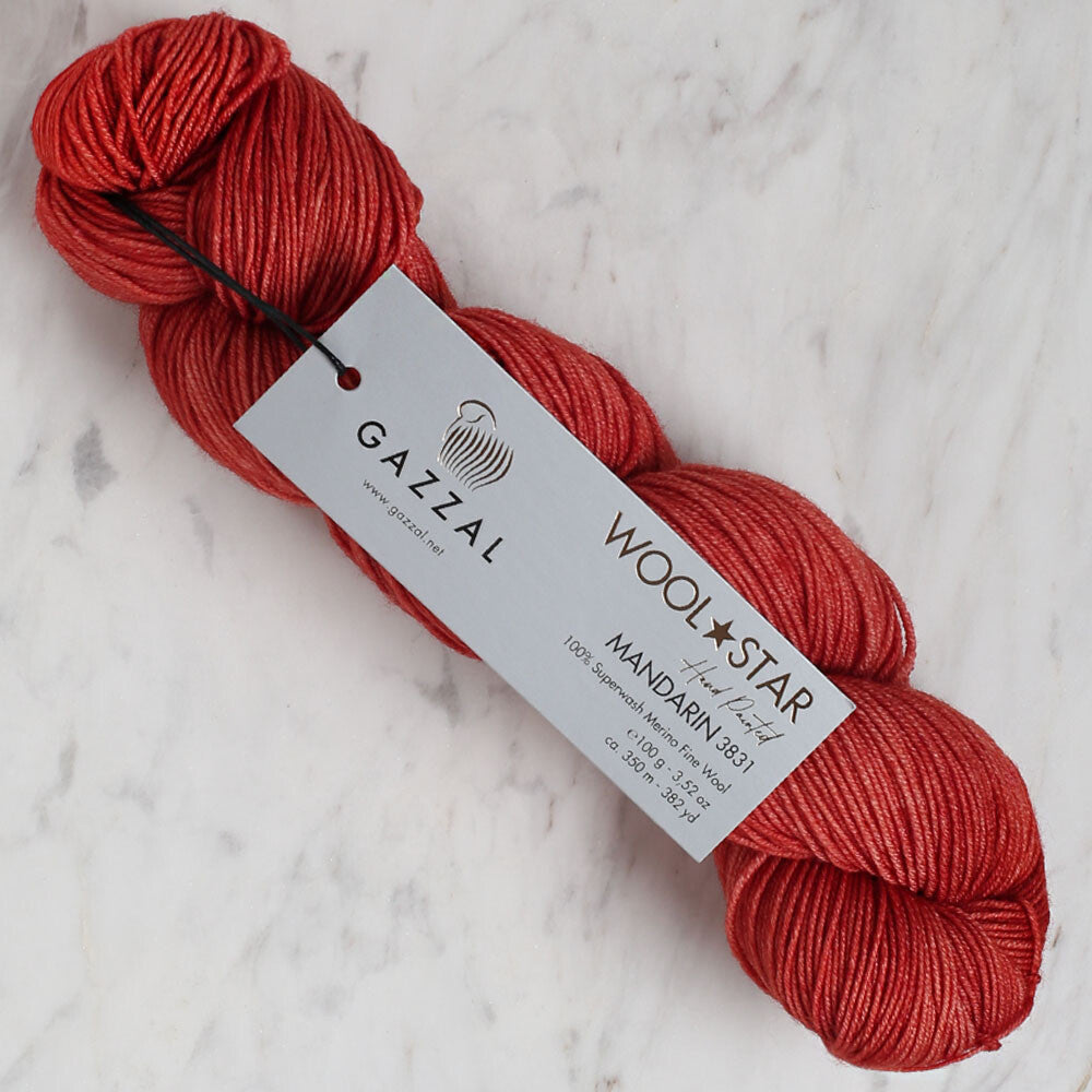 Gazzal Wool Star Yarn, Brick - 3831