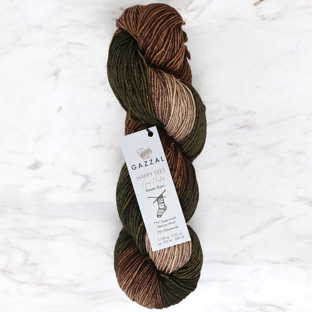 Gazzal Happy Feet Knitting Yarn, Variegated - 3269