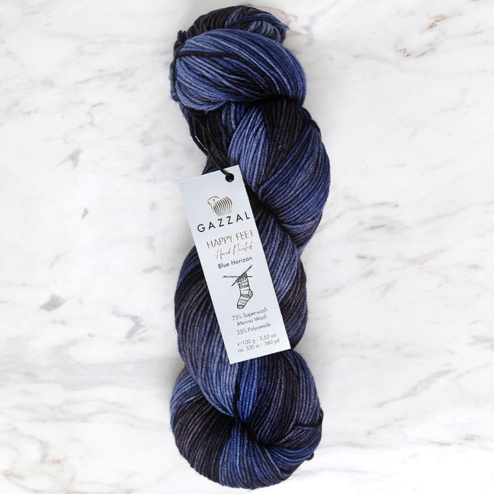 Gazzal Happy Feet Knitting Yarn, Variegated - 3272